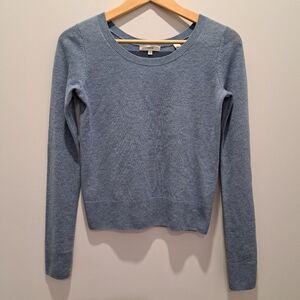 Vince. Blue Wool Cashmere Crewneck Long Sleeve Quiet Luxury Sweater Womens XS